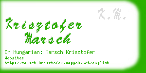 krisztofer marsch business card
